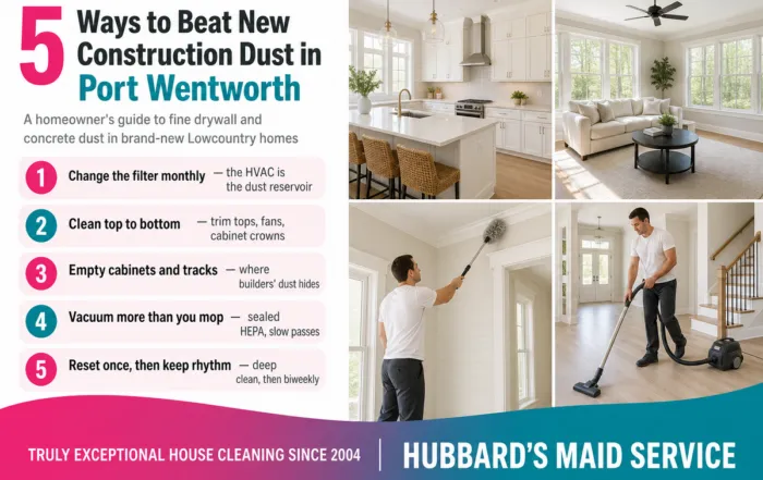 5 ways to beat new construction dust in Port Wentworth, GA - Hubbard's Maid Service